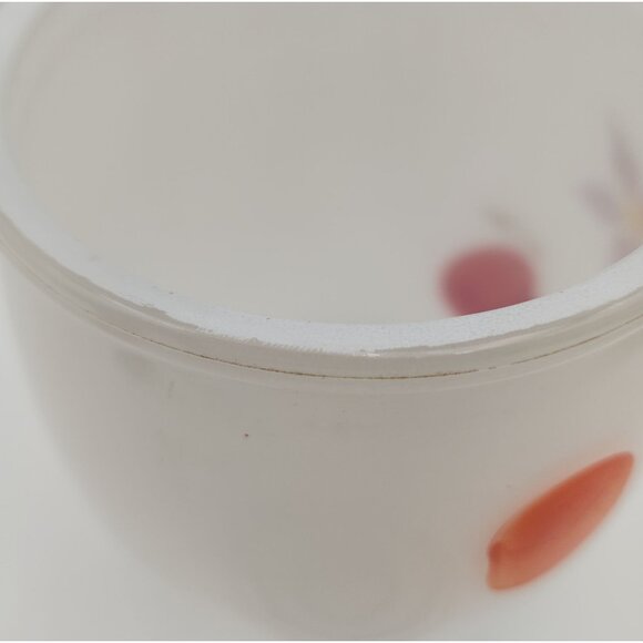 Vintage Bartlett Collins White Gay Fad Canister Cookie Jar Frosted Glass Handpai - Picture 14 of 16